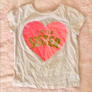 ❌ SOLD.          4/$13 Carter’s Little Sister tee